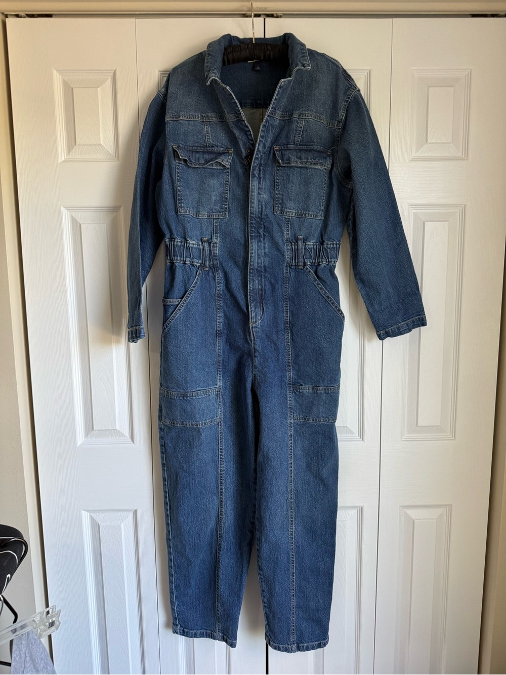Women’s Universal Thread Dark Blue Denim Jumpsuit Size 14